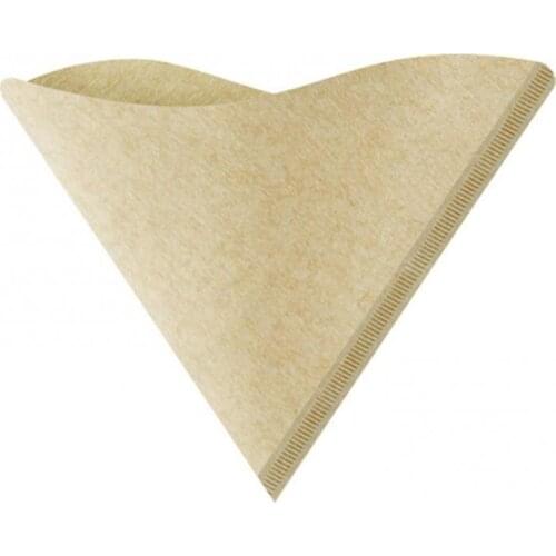 100Pcs V-shaped Coffee Filters Natural Unbleached Powder Drip Disposable Paper plastic reusable coffee filter