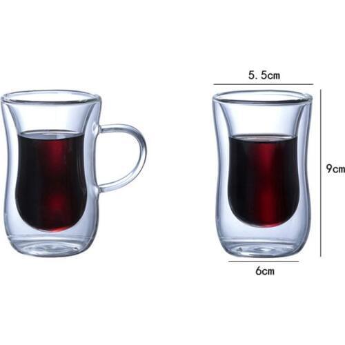 Innovative Double Wall Insulated Glass Cup Heat-resistant For Tea Coffee Latte Espresso Iced Tea Dishwasher Mugs