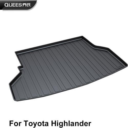 QUEES Custom Fit Cargo Liner Carpet Mat for Toyota Highlander XU40 XU50 2008 2009 2010 2011 2012 2013 2014 2015 2016 2017 2018