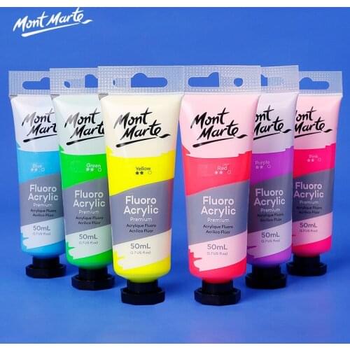 50ml Metalic Fluorescent Acrylic Paints Tube Professional Drawing Pigment Watercolor Paint Supplies For Art Student Painter