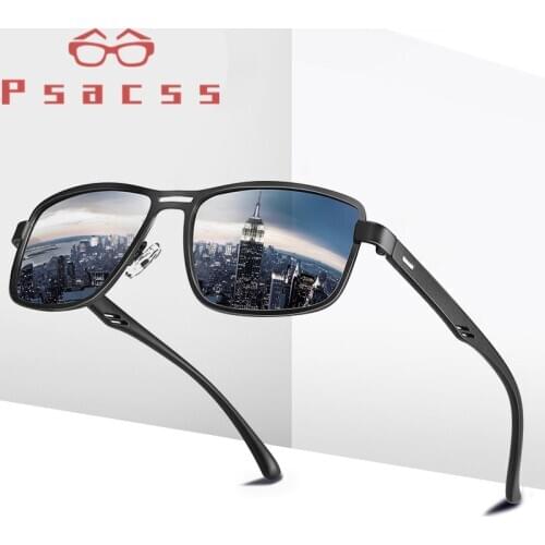 Psacss Square Polarized Sunglasses Men High Quality TR90 Frame Brand Designer Sunglass For Driving Fishing lentes de sol hombre