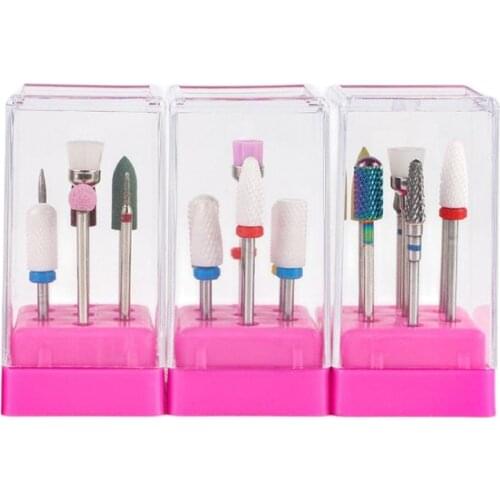 High Quality Ceramics Nail Drill Bit Set Electric Fingernail Sander Cutter For Manicure Exfoliating Fake Nails Accessories