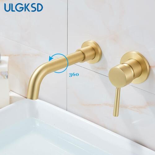 Wholesale And Retail Promotion Wall Mounted Bathroom Basin Faucet Single Handle 2 Holes Free Shipping Hot And Cold Mixer Tap
