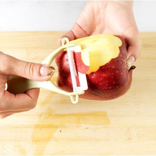New 1 Piece Ceramic Peeler with Knife Fruit Potato Sharp Slicer Kitchen Stainless Steel Kitchen Tool Accessories