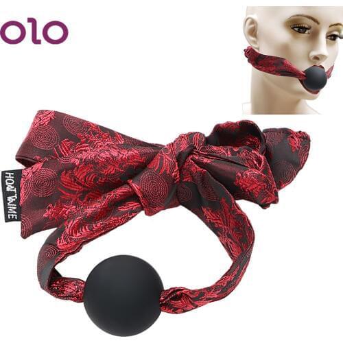 OLO Open Mouth Gag Chastity Mouth Shape Ball Bundling Sex Toys For Women Cosplay Female Chastity Belt Oral Sex Adult Games