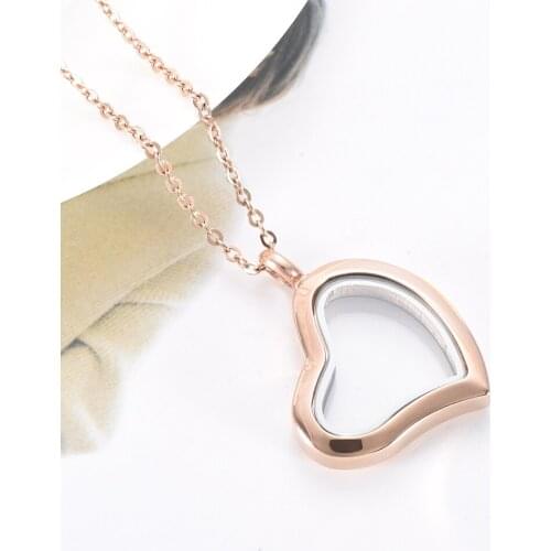 Glass Heart Urn Pendant Necklace For Pet/Human Ashes Solid Stainless Steel Memorial Urn Necklace Holder New Arrive in 2018