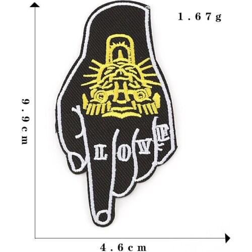 HORROR Punk Skull Hand Embroidery Iron On Patches Of Clothing Accessories Halloween Badge