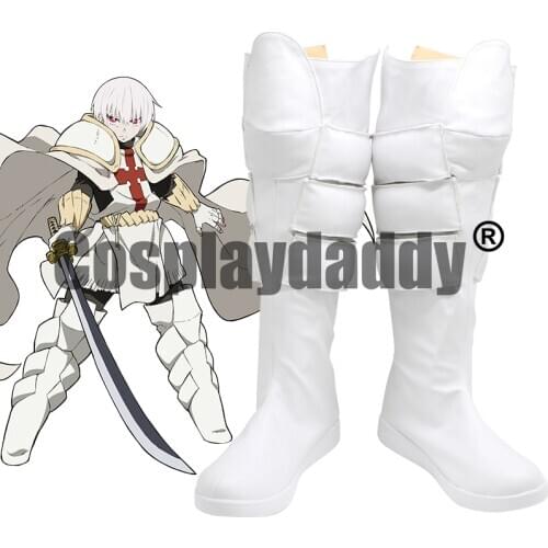 Fire Force Pyrokinetic White-Clad Knights of the Ashen Flame Kaien Kishidan Sho Kusakabe Anime Cosplay Shoes Tall Boots X002