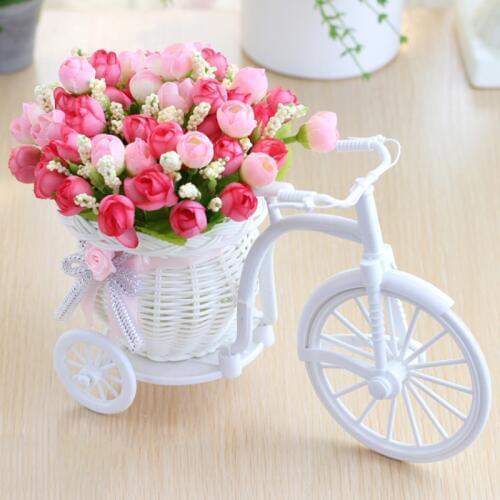 Valentines Day Gift rattan vase+ flowers meters spring scenery rose artificial flower set home Wedding decoration Birthday Gift