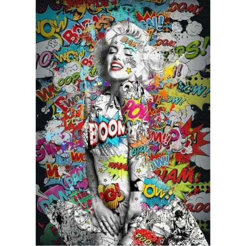 Full Square Round Diamond painting 5D Abstract Marilyn Monroe mosaic Diamond Embroidery rhinestones woman diamond pictures art