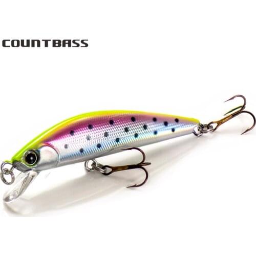 COUNTBASS Sinking Minnow 63mm 7.6g Hard Baits Fishing Lures Wobblers for Trout, Black Bass, Perch Leurre Angler’s Lure Stickbait