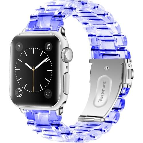 Watchbands for apple watch 5 band 44mm men women wrist for iwatch Series 3 4 bands 42mm 40mm 38mm strap Transparent Link bracele