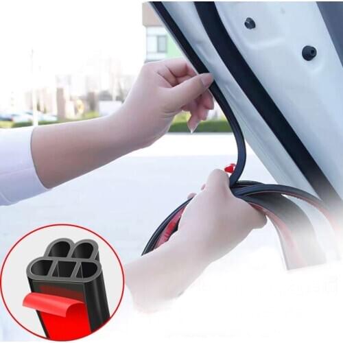 5/16/25MCar Door Rubber Seal Strip Auto Double Layer Protector Trim Noise Insulation for Hood Trunk Tail Cover Sealant Accessory