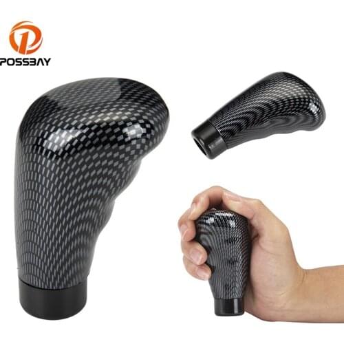 Car Manual 5/6 Speed Gear Stick Shifter Shift Knob Lever Carbon Fiber Look Universal for Audi BMW Ford Honda Auto Interior Parts