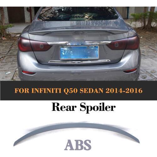 ABS primer rear trunk boot lip spoiler wing For Infiniti Q50 2014UP