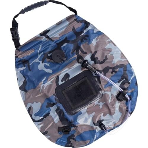 20L Solar Heating Camp Camping Shower Bath Bag PVC for Summer Outdoor Hiking Travel, with Water Thermometer Bath Bag Equipment