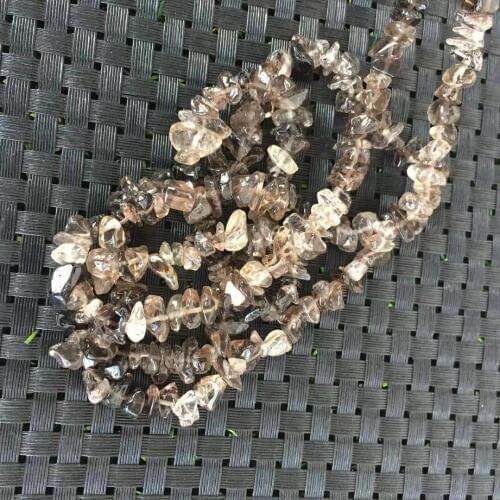 1strand beautiful 100% natural smoky quartz Crystal gemstone Metaphysical Healing Stone with holes jewelry making wholesale