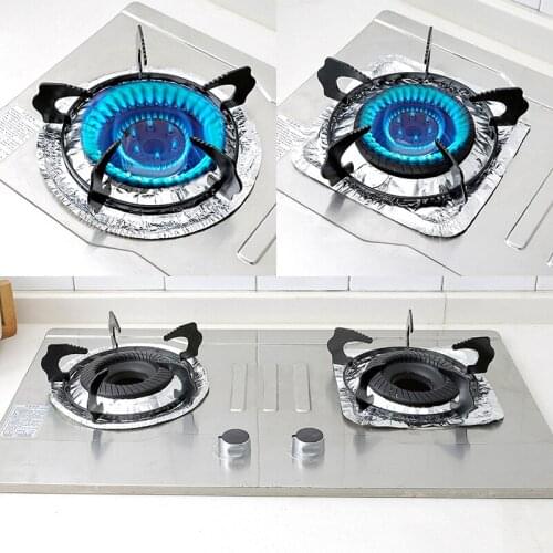 10Pcs/lot Gas Stove Cleaning Pad Thick Aluminum Foil High-temperature Greaseproof Paper Foil Protector Cover Kitchen Tools