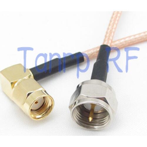 15CM Pigtail coaxial jumper cable RG316 extension cord 6inch F male plug to RP SMA male right angle RF adapter connector