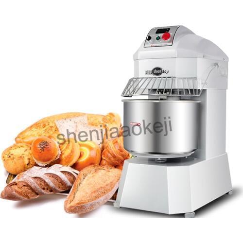 21L Commercial Bread Spiral Dough Mixer with dough temperature display double-acting 8kg capacity dough mixer Doughmaker 220V