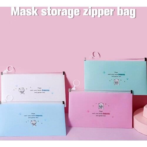 4pcs Fashion Mask Cover Bag Portable Facemask Holder Face Mask Storage Box Case Save Mask Boxes caja para guardar mascarillas