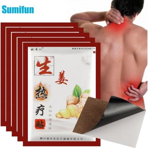 6pcs Hot Ginger Extract Hypertherm Patch Self-heating Rheumatism Arthritis Pain Killer Sticker Chinese Herbal Medical Plaster
