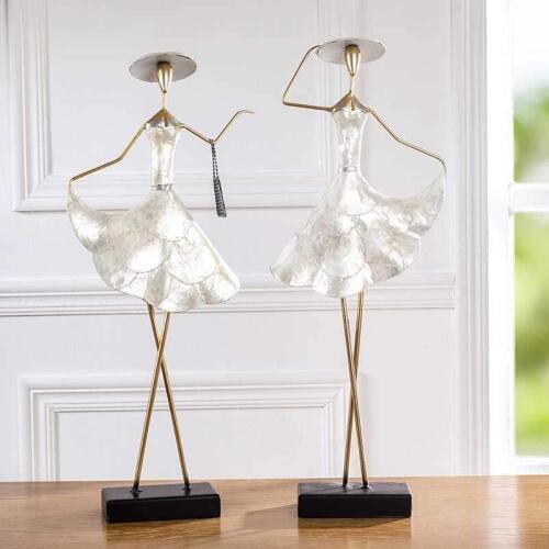 55cm Abstract Beautiful Woman Statue Beautifully Fashion Woman Figurine Art Sculpture Iron Art&Craft Home Decoration R169