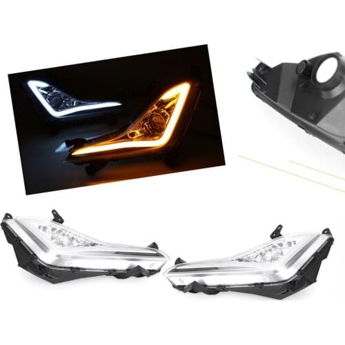 2Pcs Car Fog Lamp Turn Signals Indicator Lights For Hyundai Elantra 2014 2015 LED Daytime Running Light with Wire