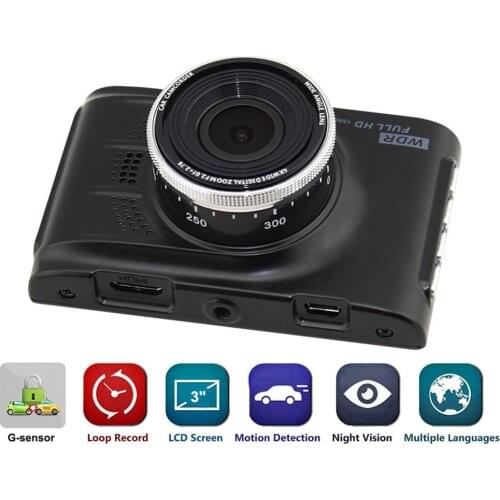 Car DVR 3.0" Full HD 1080P DashCam Vehicle Camera Video Recorder Registrar Car Parking Monitor Car Motion Detector Car Camcorder