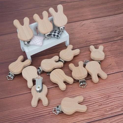 Chenkai 5PCS Beech Buuuy Clips Baby Dummy Pacifier Holders Soothing Suspender Teething Accessories For Making Jewelry Gif