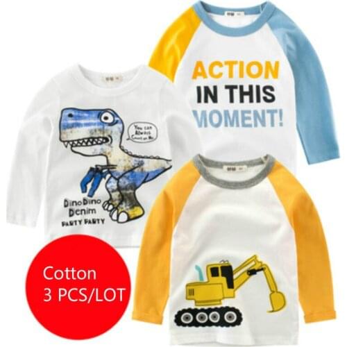 3PCS/Lot Children top girl long sleeve tshirt kid boy tee t-shirts spring autumn clothes for baby spring clothing toddler shirts