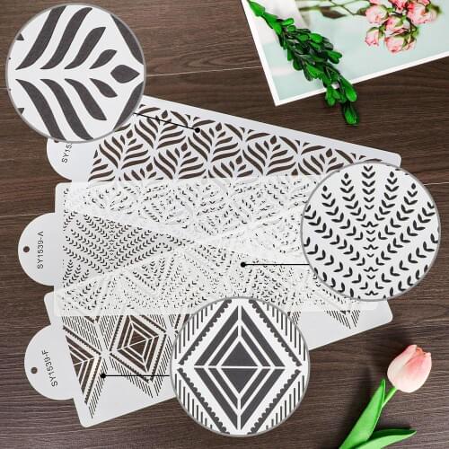 Diy Bohemian Style Sugar Sieve Mold Fondant Printing Mold Hollow Wedding Cake Edge Decoration Template Baking Tools