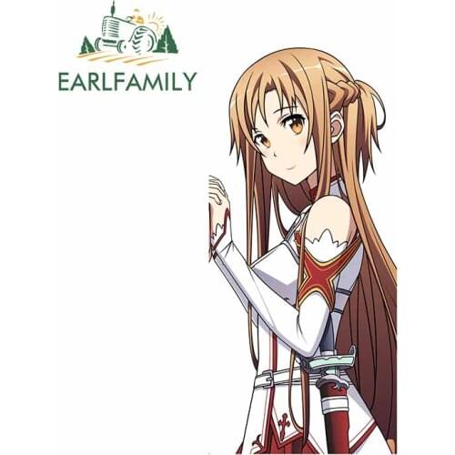EARLFAMILY 13cm x 6.2cm for Sword Art Online Asuna Alo Car Stickers and Decals Personality Truck Decor for All Types of Vehicles