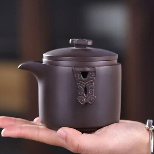 Purple Sand Pot Ceramic Teapot Kungfu Tea Set Household Teapot Portable Travel Suit Classic Teapot Tea Ceremony Accessories