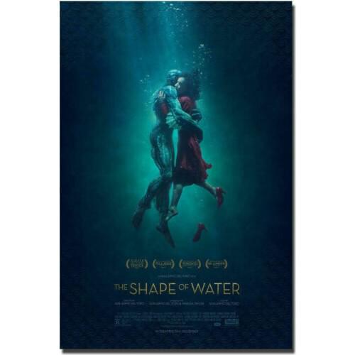 The Shape of Water Movie Guillermo del Toro Silk Fabric Wall Poster Art Decor Sticker Bright