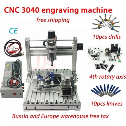 CNC router 5 Axis DIY CNC 3040 With 400W Spindle Motor USB Port Mach3 ER11 Collet type For Pcb Woodworking CNC Milling Machine