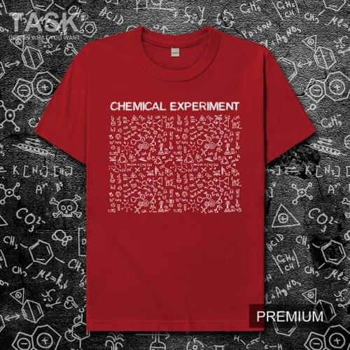 Subject Chemistry Experiment 100% Cotton T-shirt mens casual wear trend clothes summer loose half-sleeved t-shirt fashion tee