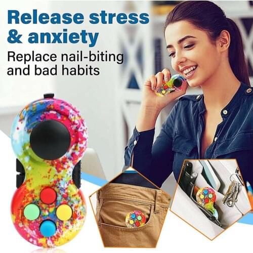 Rainbow Handle Fidget Toy Fidget Toy Classic Controller Playmat Fidget Focus Toy Anxiety Stress Relief