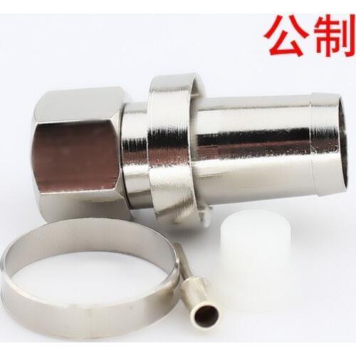 Cable TV adapter metric increased extended 75-9F plug TV signal amplifier / branch connector