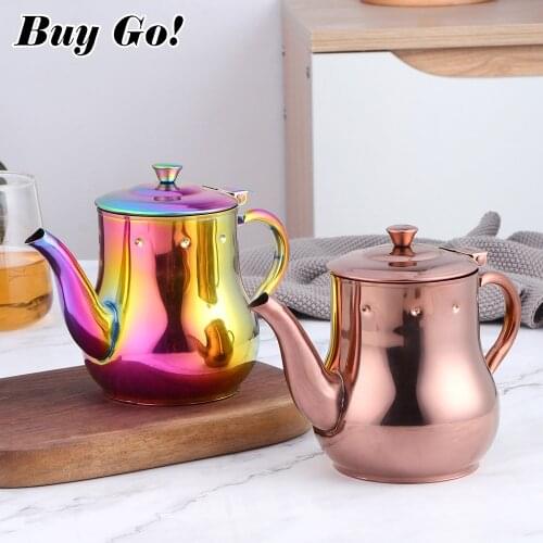 Stainless Steel Coffee Pot Oil Vinegar Bottle Ounce Pot Dispenser Household Soy Sauce Pot Seasoning Sesame Condiments Container