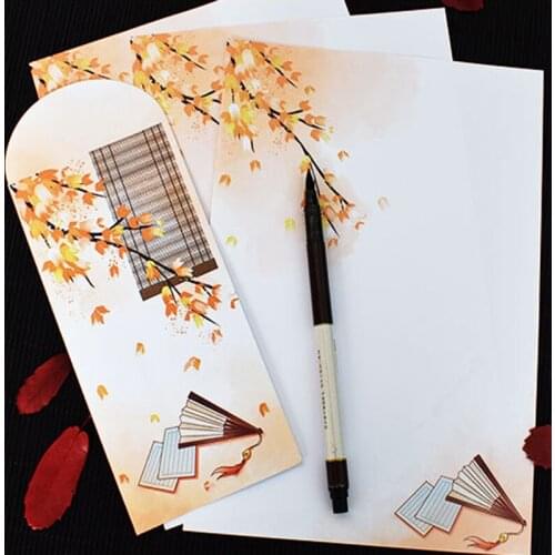 Maple Leaf 10 Envelope 10 Sheets Letter Paper Set Writing Love Letters Wedding Envelopes Invitations Office School Supplies