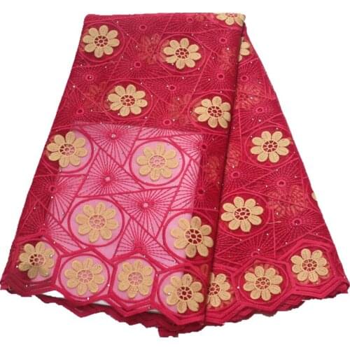 Red african lace fabric with stones tissue african nigerian lace fabrics high quality french tulle net african fabric lace