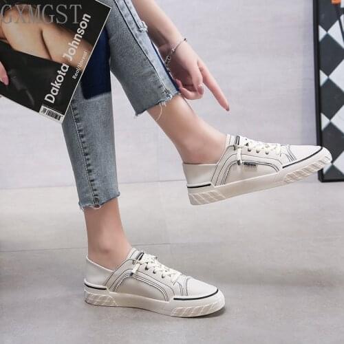 Pu Leather White Shoes Women Spring Casual Sneakers Vulcanize 2021 New White Sneakers for Women Flat Shoes