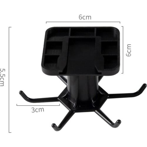 360 Degrees Rotated Kitchen Hooks Self Adhesive 6 Hook Organizer Kitchen Bathroom Hanger Wall Home Storage Accessories
