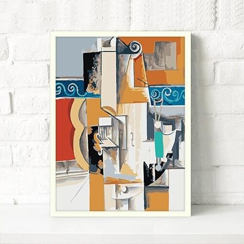 MaHuaf-A1310 Unique DIY oil painting by numbers abstract artwork canvas painting coloring by numbers home decor for living room