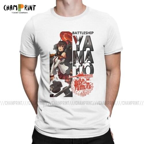 Mens KanColle Kantai Collection T Shirts Space Battleship Yamato Japanese Fiction Anime Clothes Creative Tees Plus Size T-Shirt