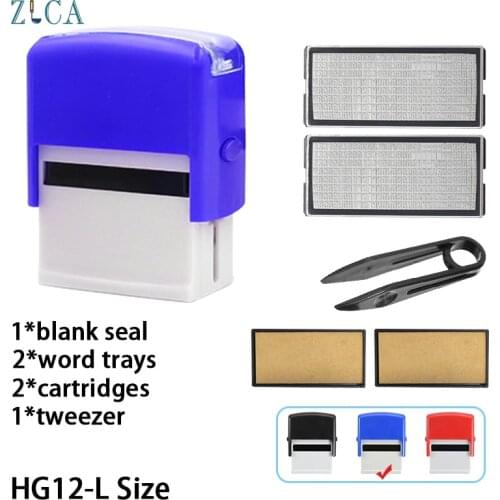 DIY Number Letter Stamp Set Self Inking Custom Personalised Business Name Number Address Printing Rubber Stamp + Tweezers Kit