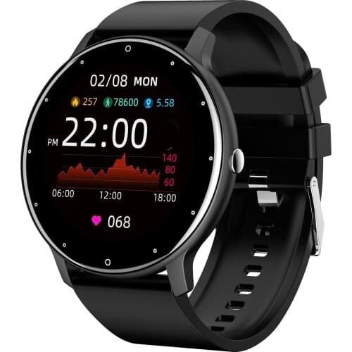 New Product Ultra Slim Full Touch Screen Heart Rate Monitor Weather Report SMS Call Incoming Reminder ZL02 Smart Watch
