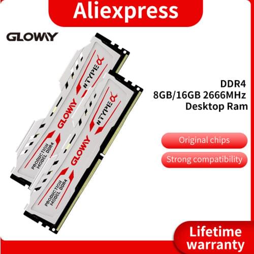 Gloway Memory Ram ddr4 8GB 16GB 2400MHZ 2666mhz 1.2V Lifetime Warranty