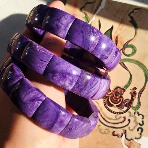 Angelas original jewelry] Russian natural purple dragon crystal hand screening Luo Stone Bracelet royal purple girl
